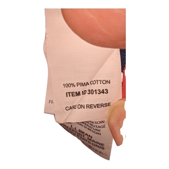 LL Bean striped navy and orange Size Large GUC - Picture 3 of 4